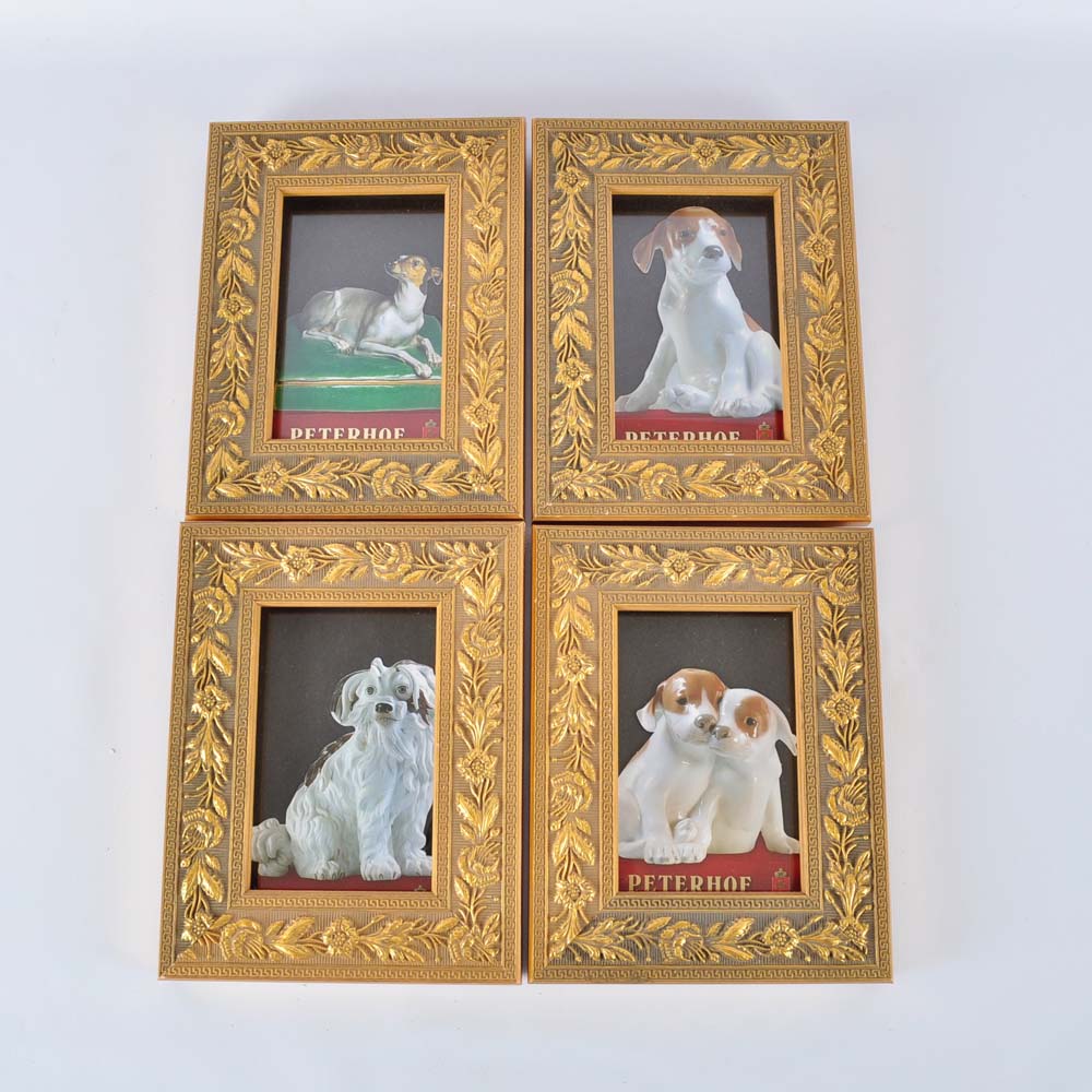 Group of Framed Peterhof Dog Prints