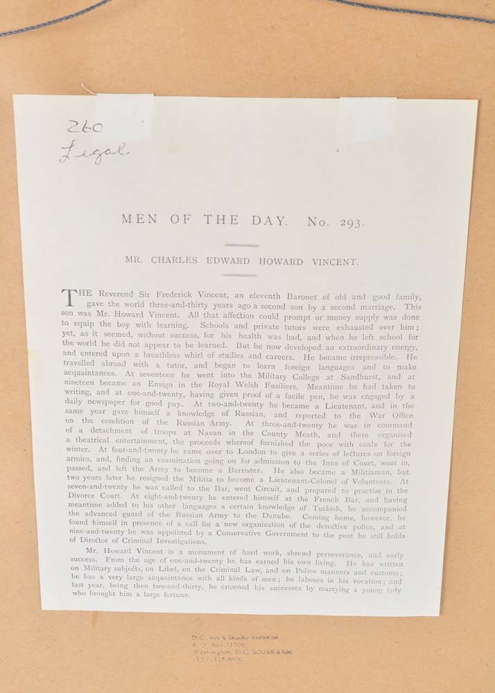 Vanity Fair Spy Framed Offset Lithographs