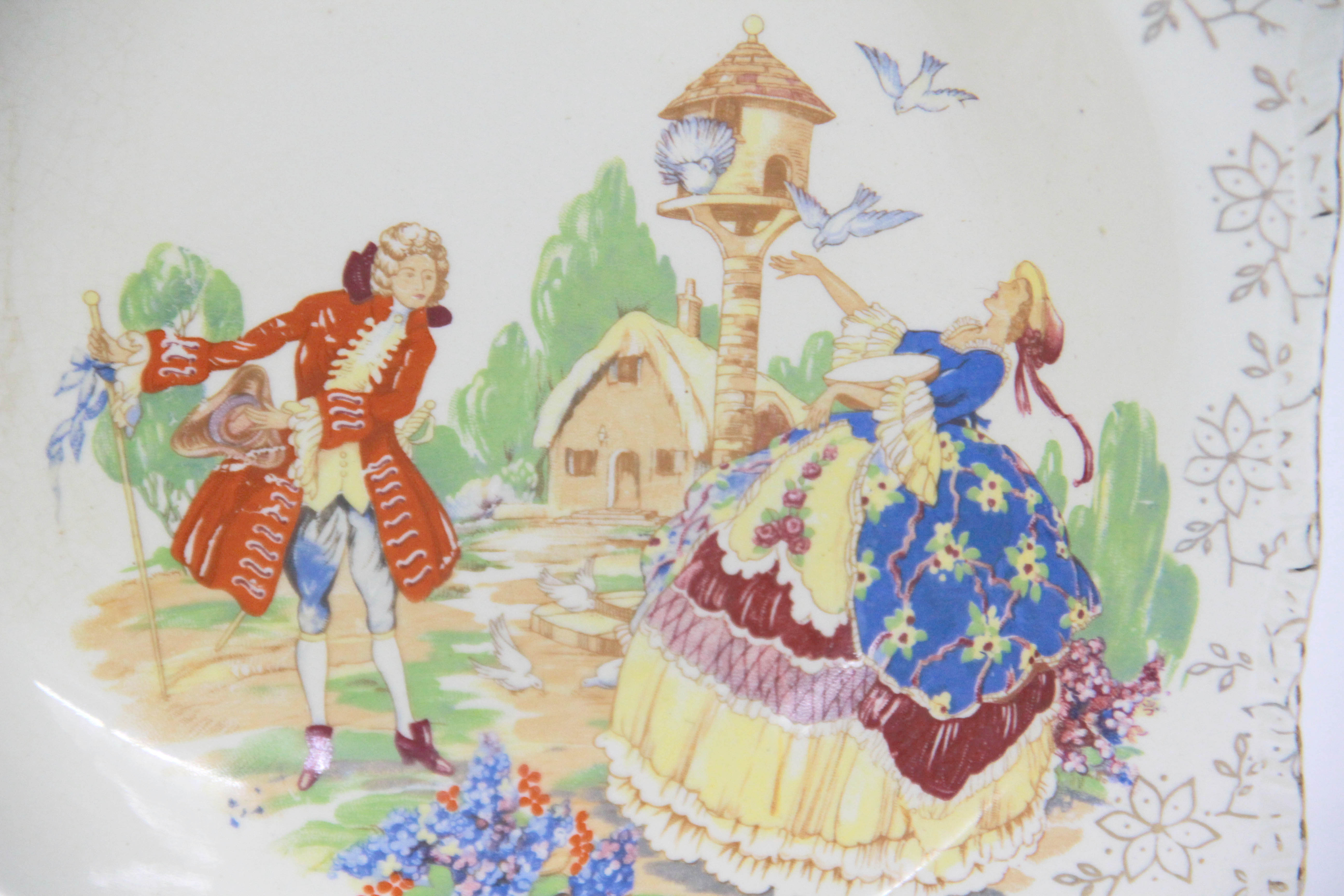 Set of Plates Including Bayreuth Porcelain and Haviland Limoges