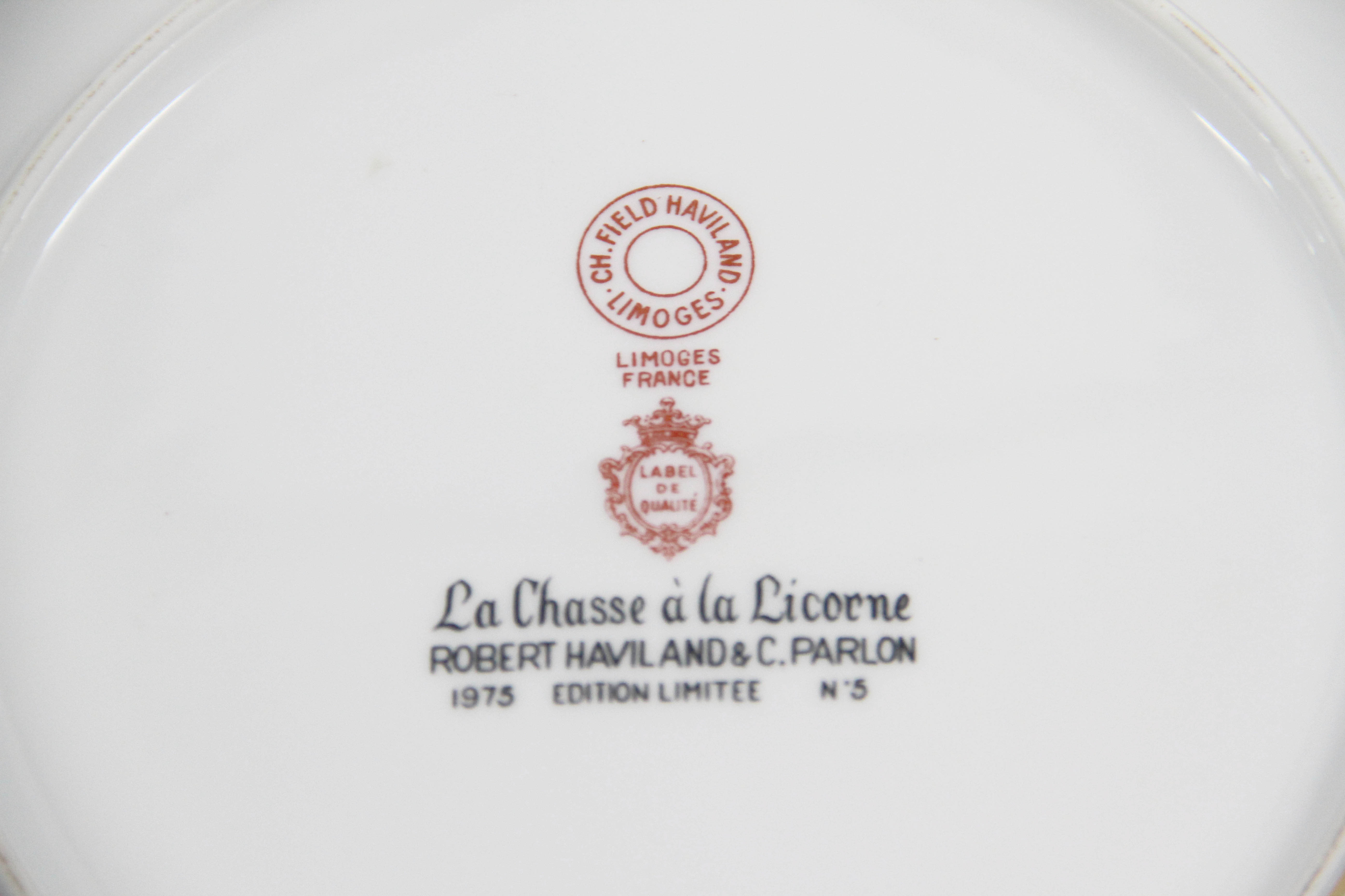 Set of Plates Including Bayreuth Porcelain and Haviland Limoges