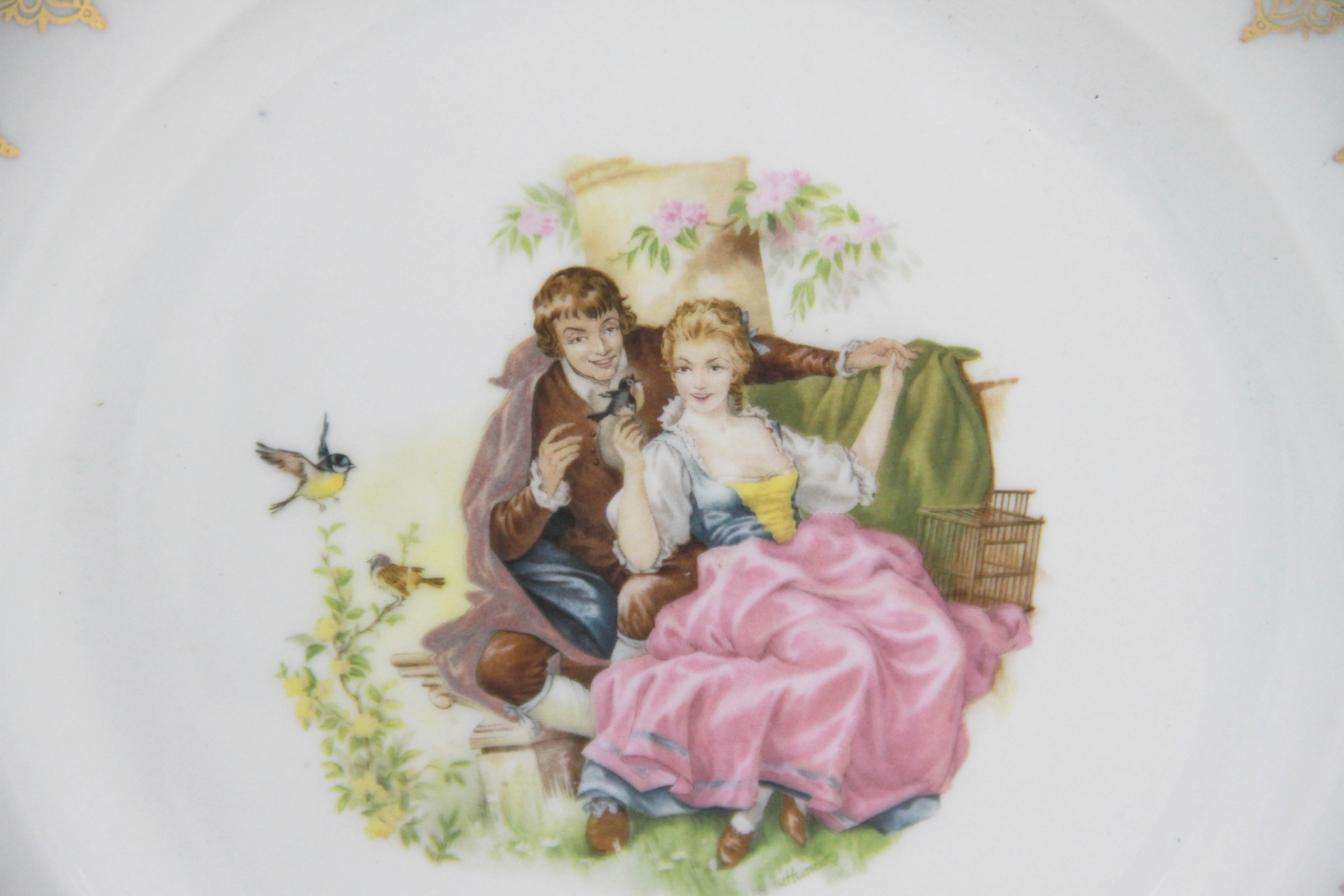 Set of Plates Including Bayreuth Porcelain and Haviland Limoges