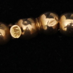 14K Yellow Gold Graduated Bead Necklace