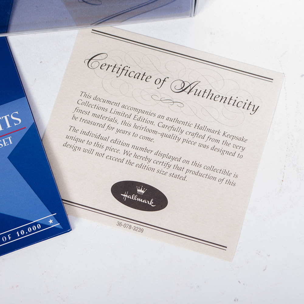 Hallmark Limited Edition "50 State Quarters" Massachusetts Coin and Figurine Set