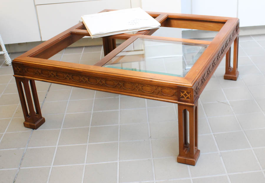 Maple Coffee table with Glass Inserts