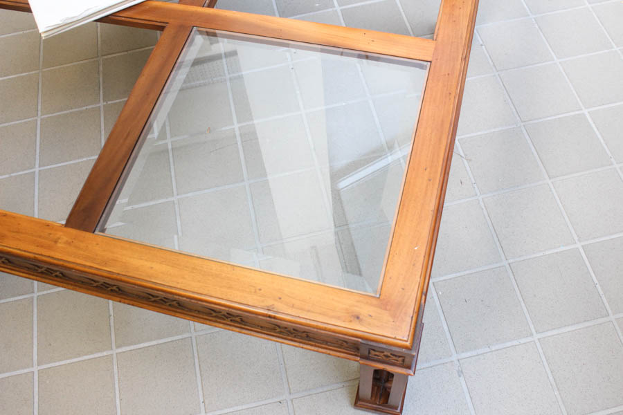 Maple Coffee table with Glass Inserts