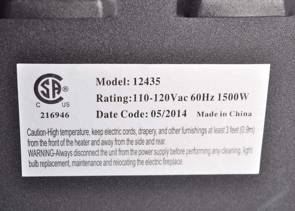 Plow and Hearth Small Electric Fireplace