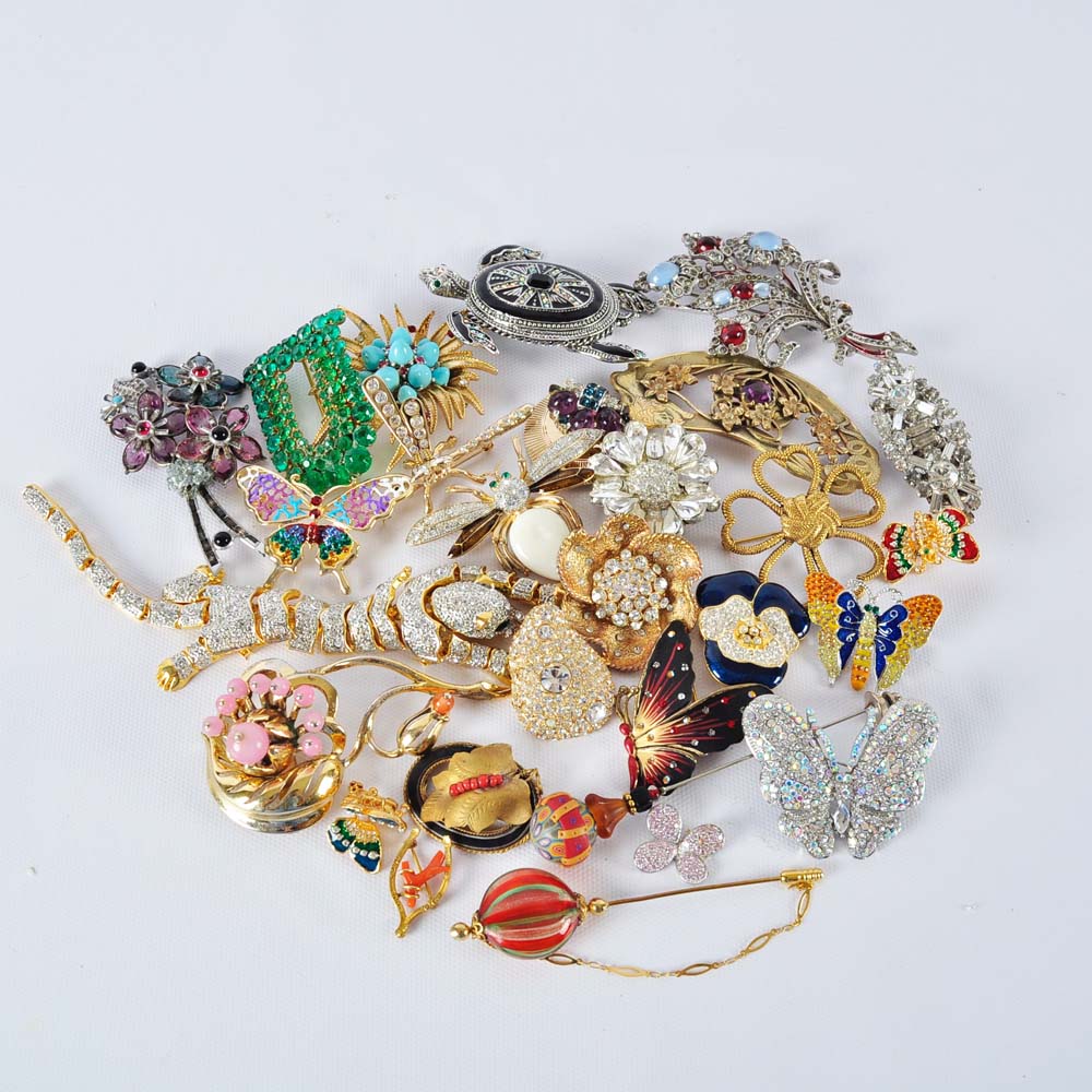 Costume Jewelry Brooches