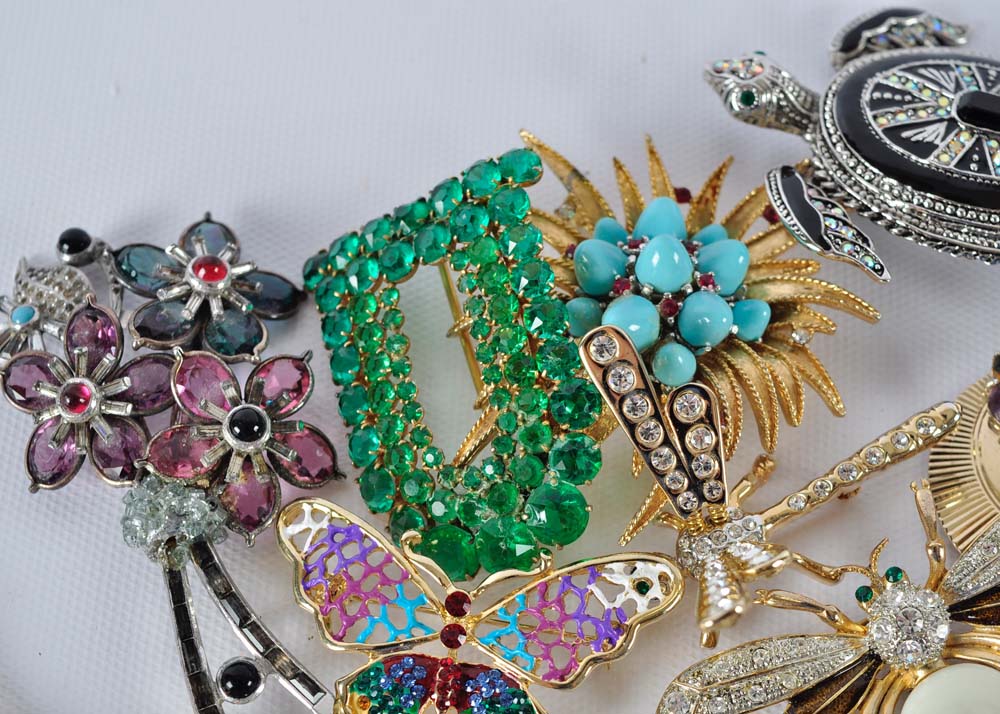 Costume Jewelry Brooches
