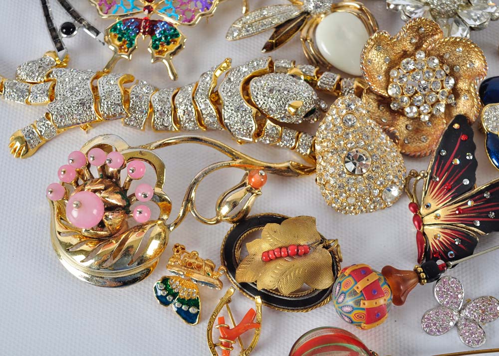 Costume Jewelry Brooches