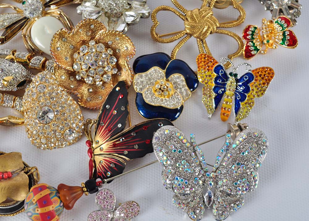 Costume Jewelry Brooches