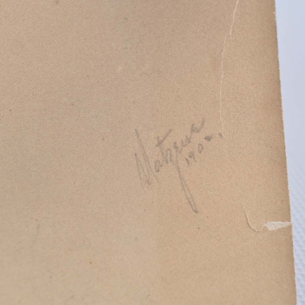 Original Drawing of "Winthrop" Champion Saint Bernard