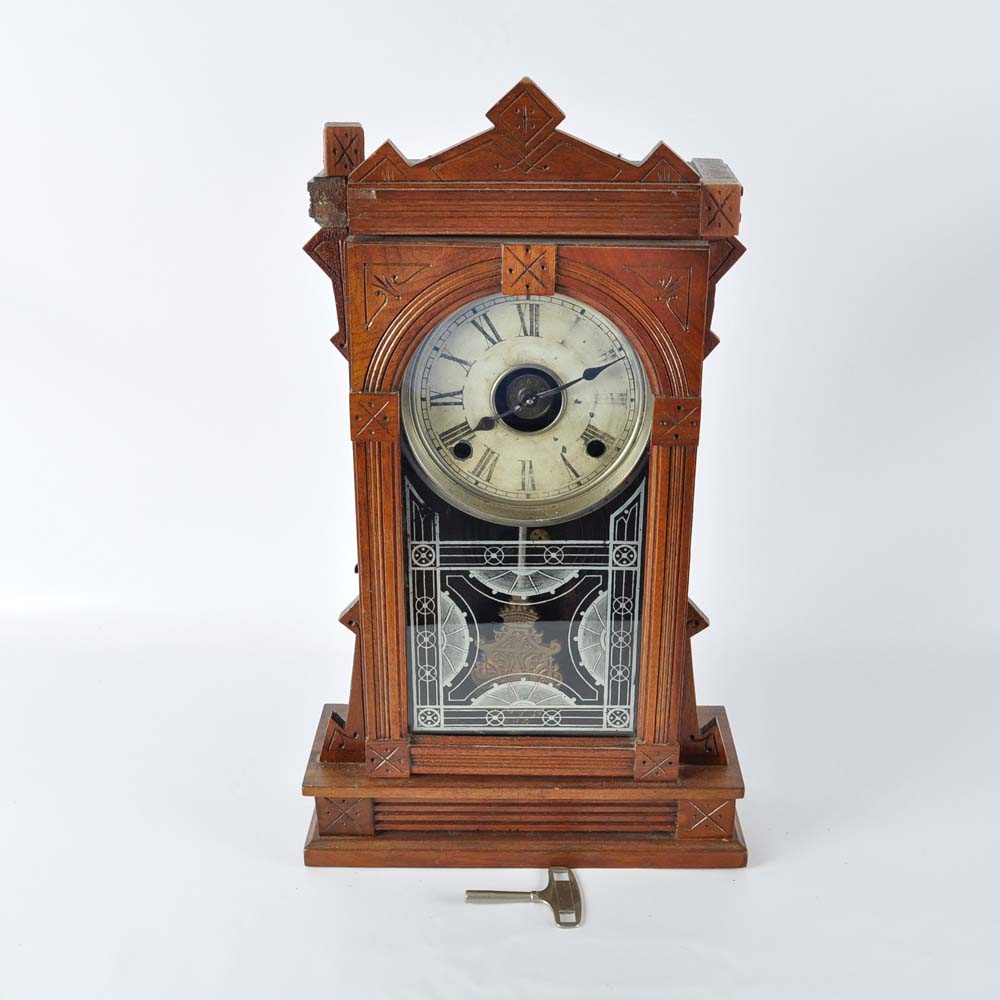 1885 William L. Gilbert Clock Co. Crius Mantel Clock