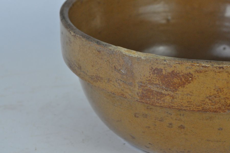 Set of Vintage Yellow Ware Ceramic Bowls