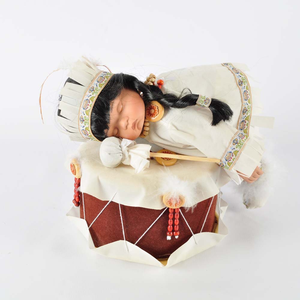 Porcelain Native American Doll