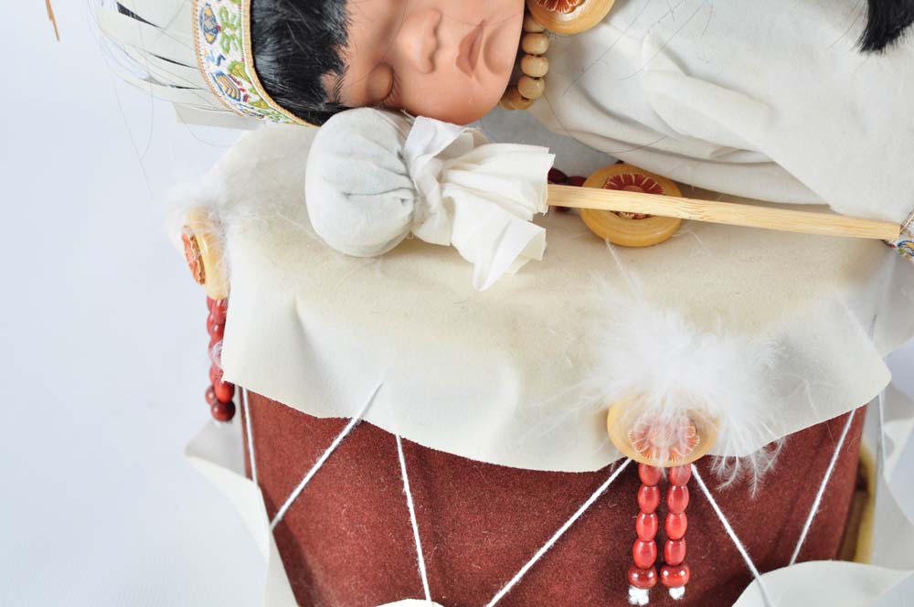 Porcelain Native American Doll