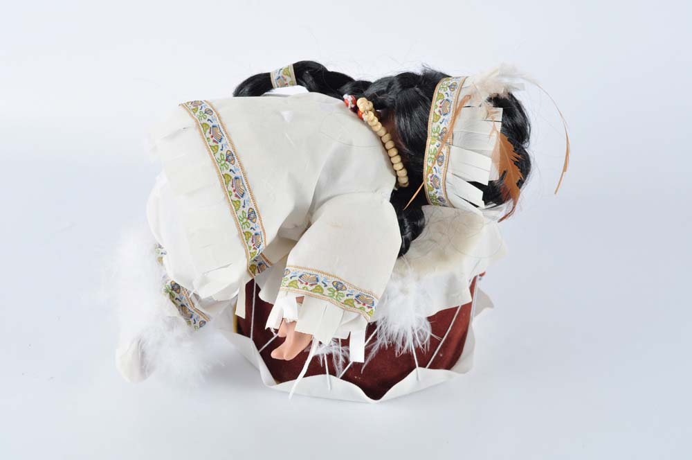 Porcelain Native American Doll