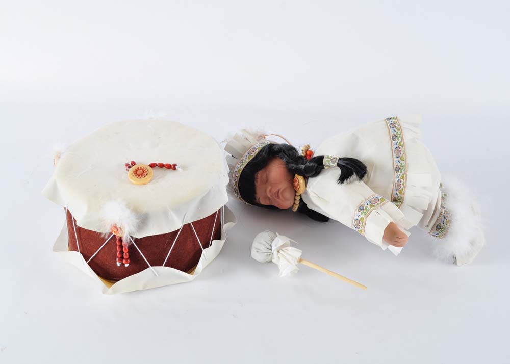 Porcelain Native American Doll