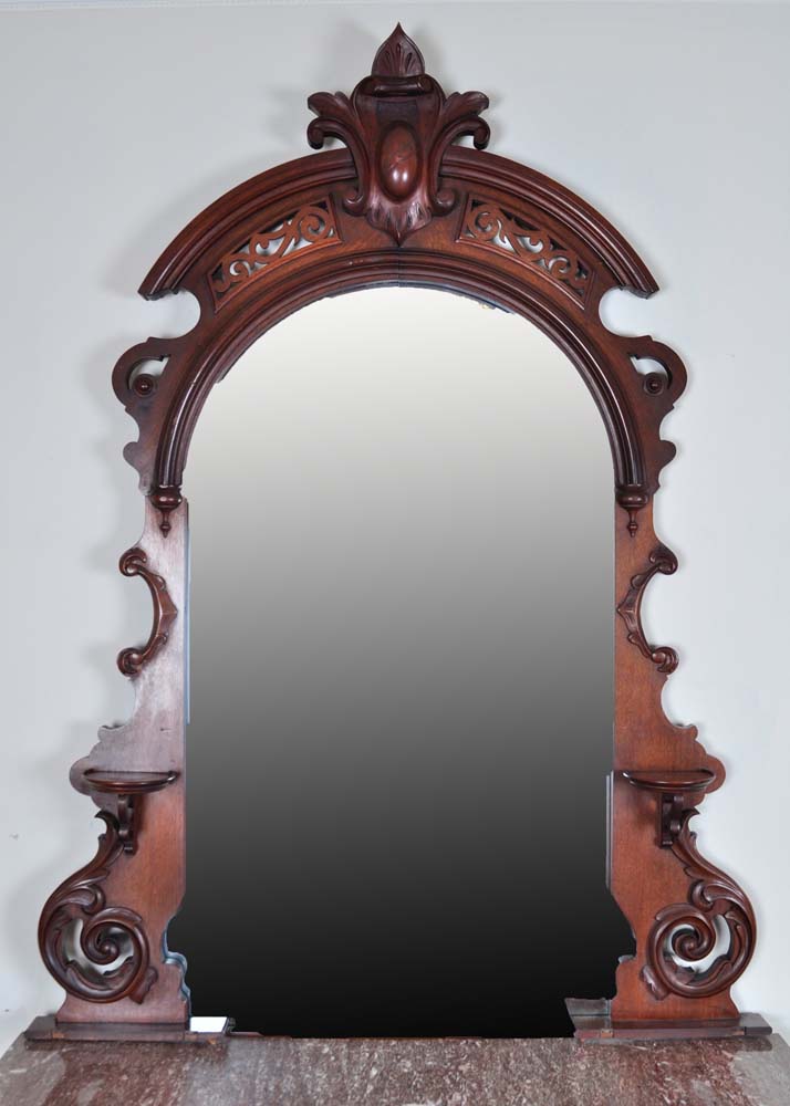 Antique Dresser with Marble Top and Mirror