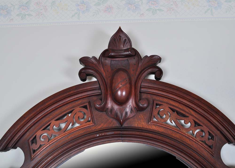 Antique Dresser with Marble Top and Mirror