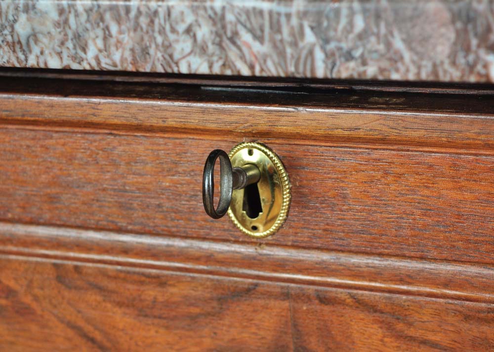 Antique Dresser with Marble Top and Mirror