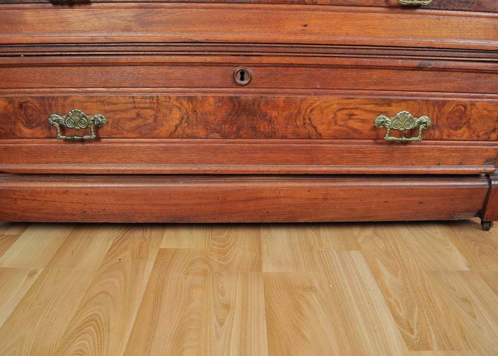 Antique Dresser with Marble Top and Mirror