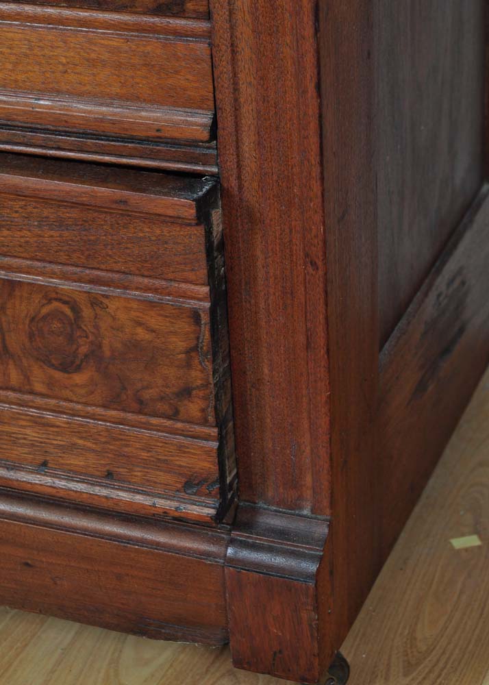 Antique Dresser with Marble Top and Mirror