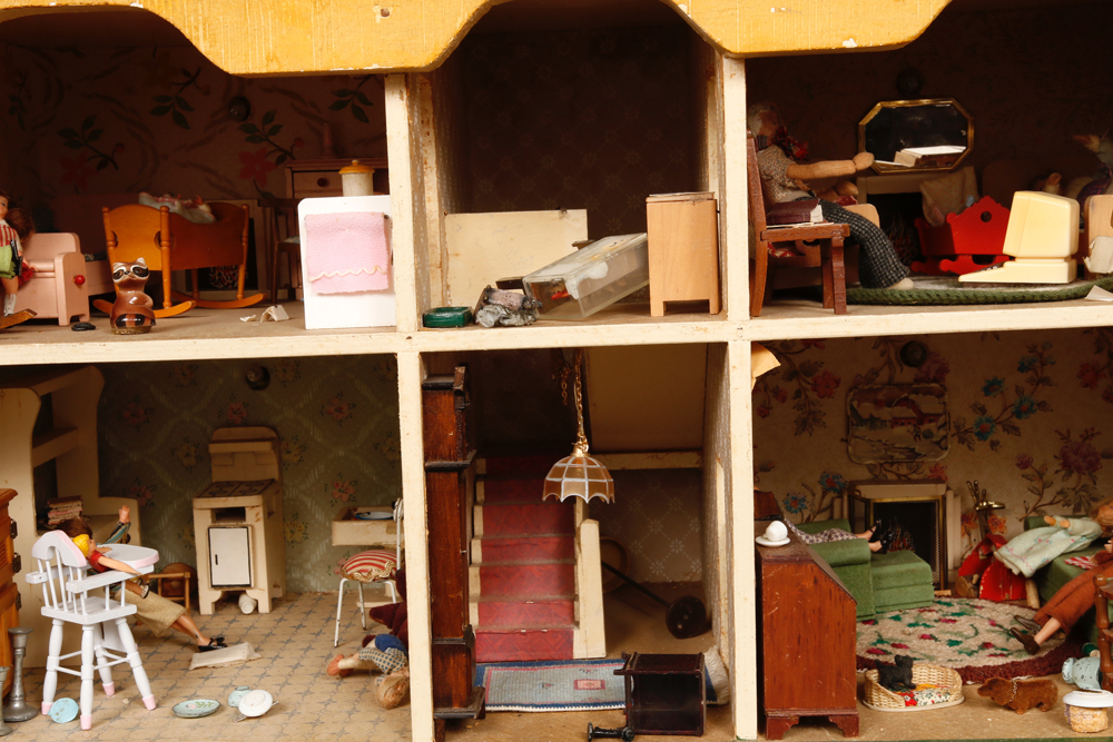 Vintage Doll House with Accessories