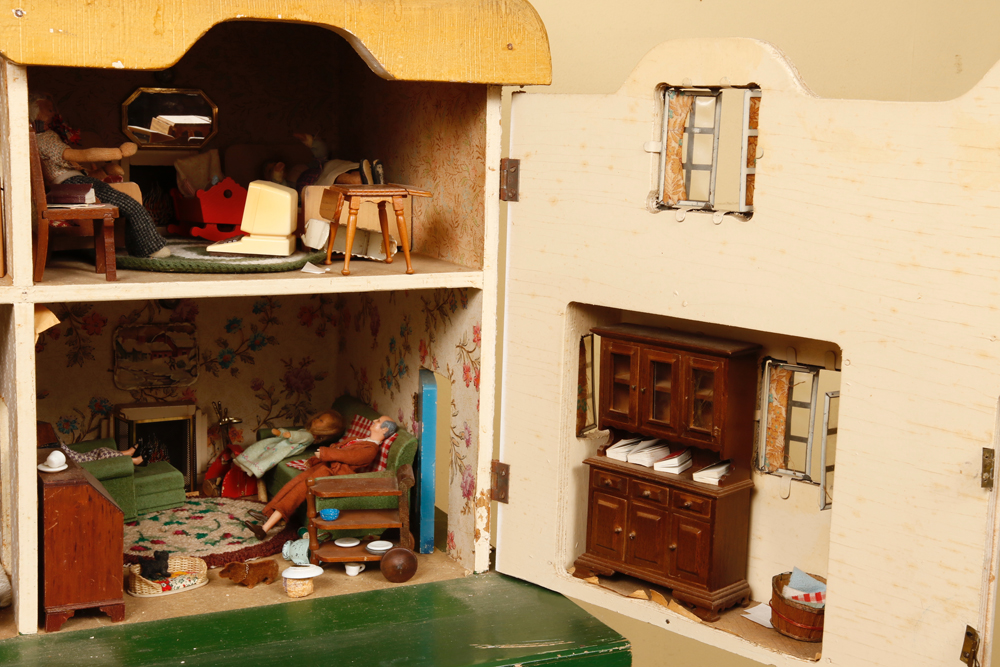 Vintage Doll House with Accessories