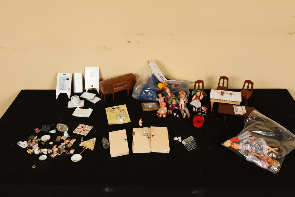 Vintage Doll House with Accessories