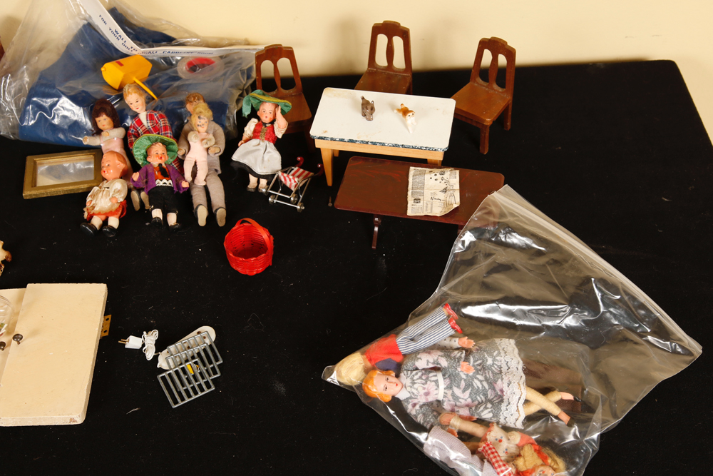 Vintage Doll House with Accessories