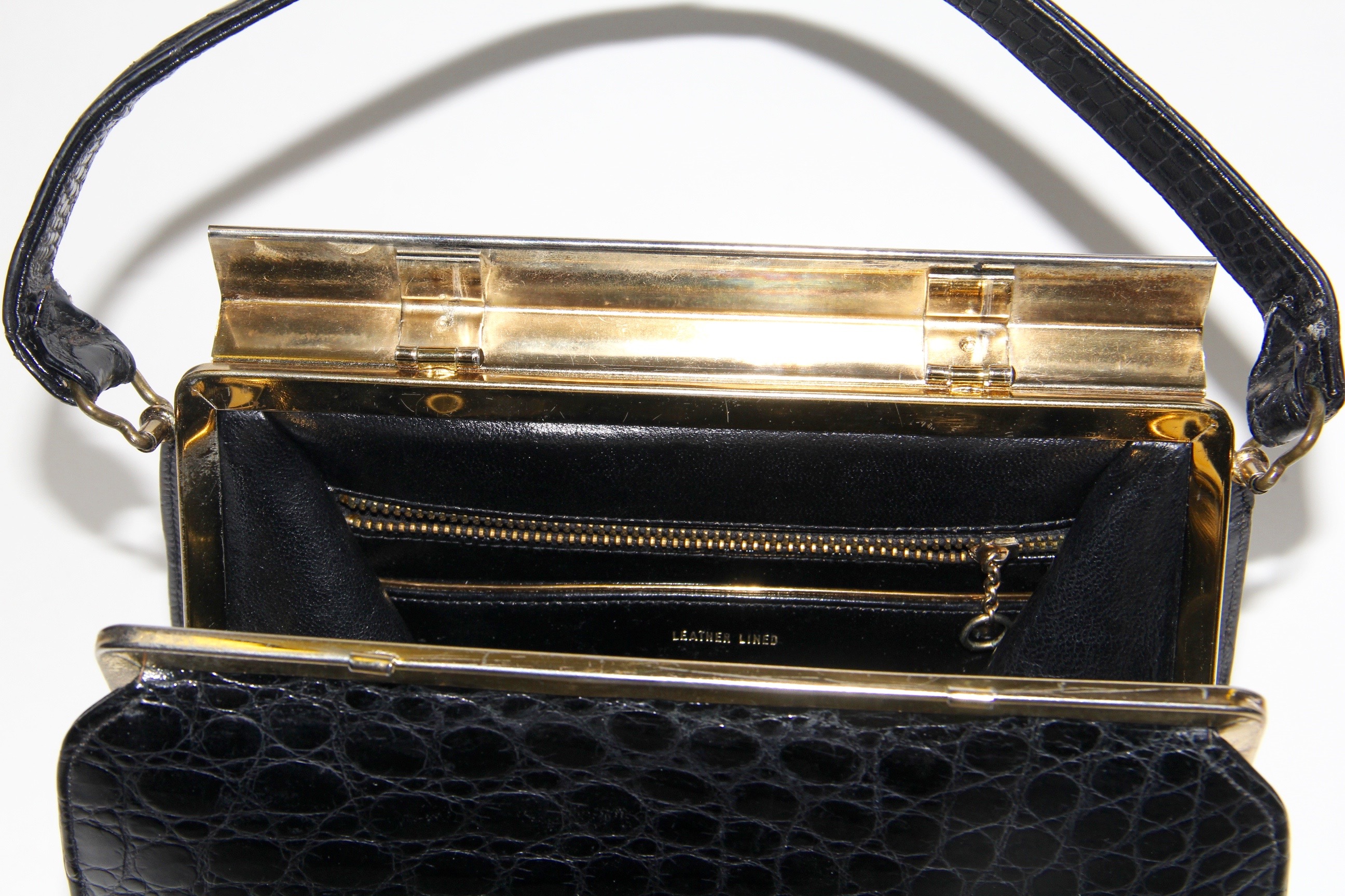 Vintage 1960's Genuine Alligator Handbag