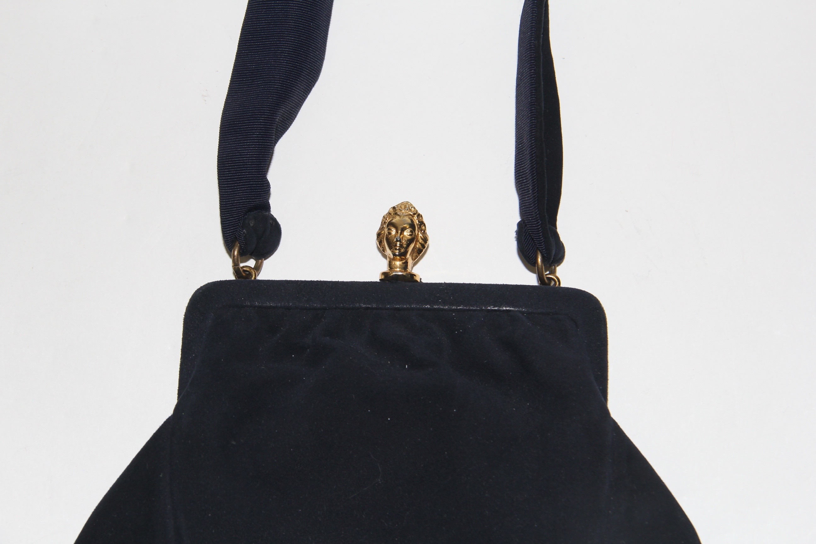 Vintage 1950s Suede Handbag by Rosenfeld