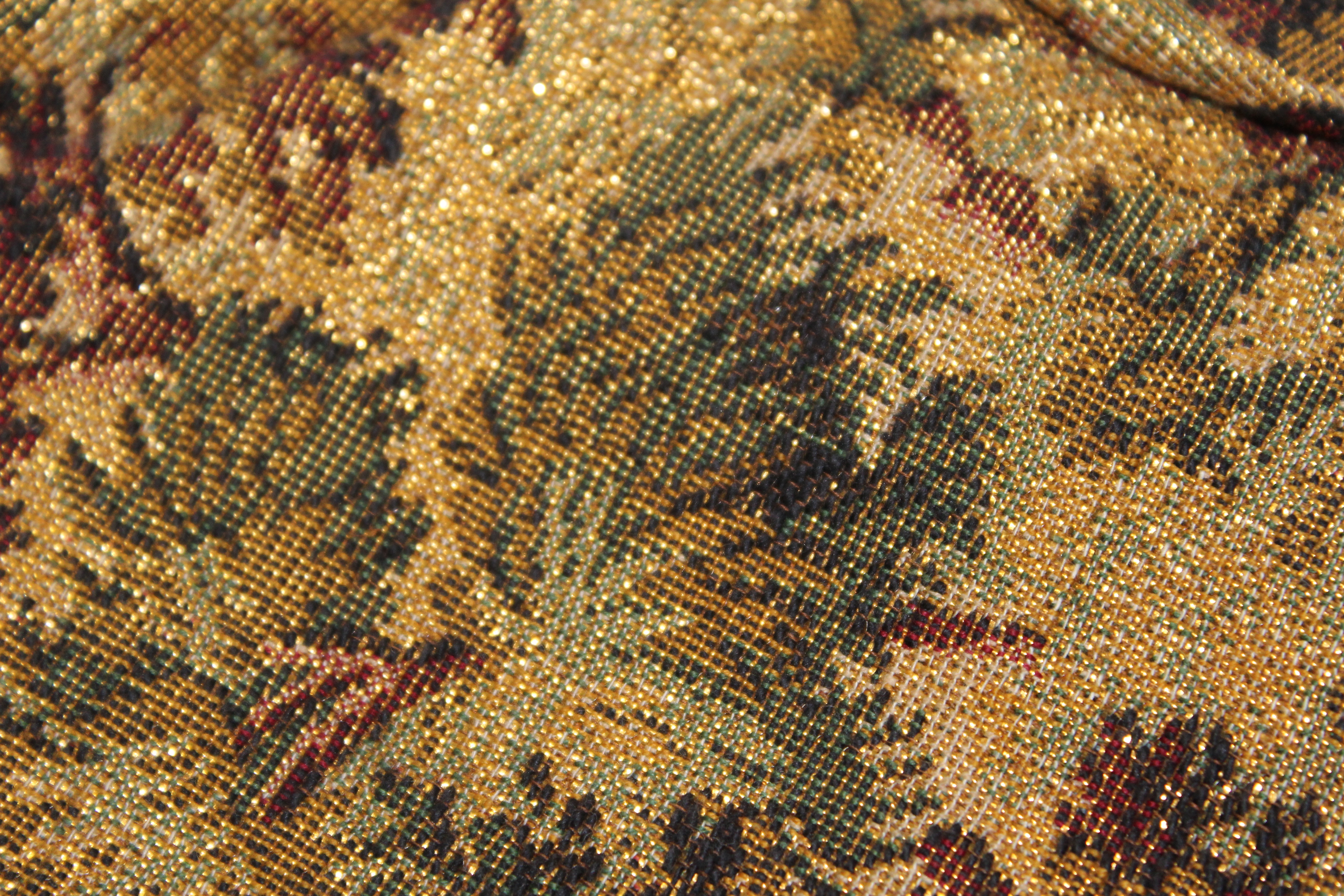 Vintage 1940s Lewis Metallic Tapestry Clutch