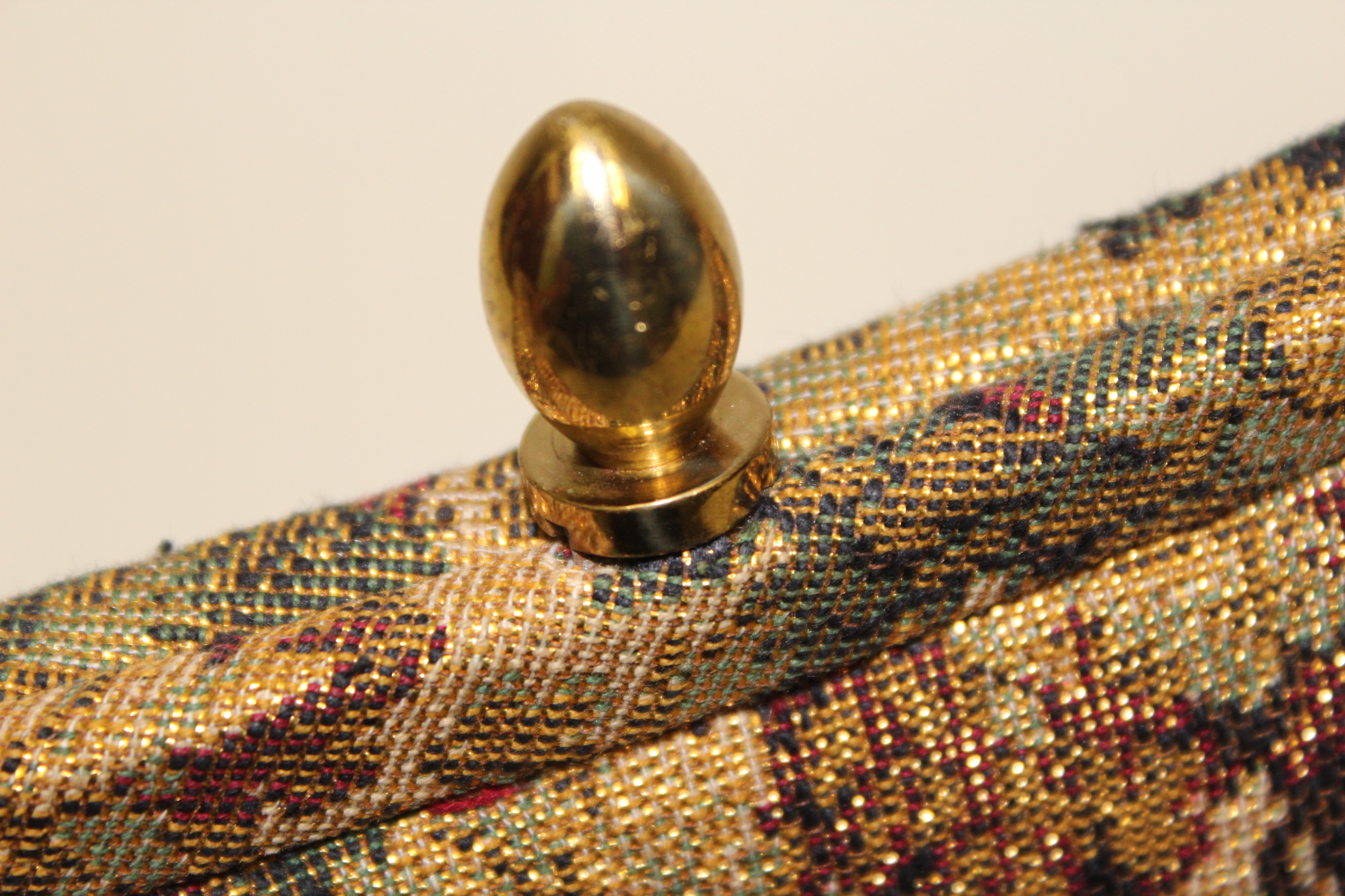 Vintage 1940s Lewis Metallic Tapestry Clutch