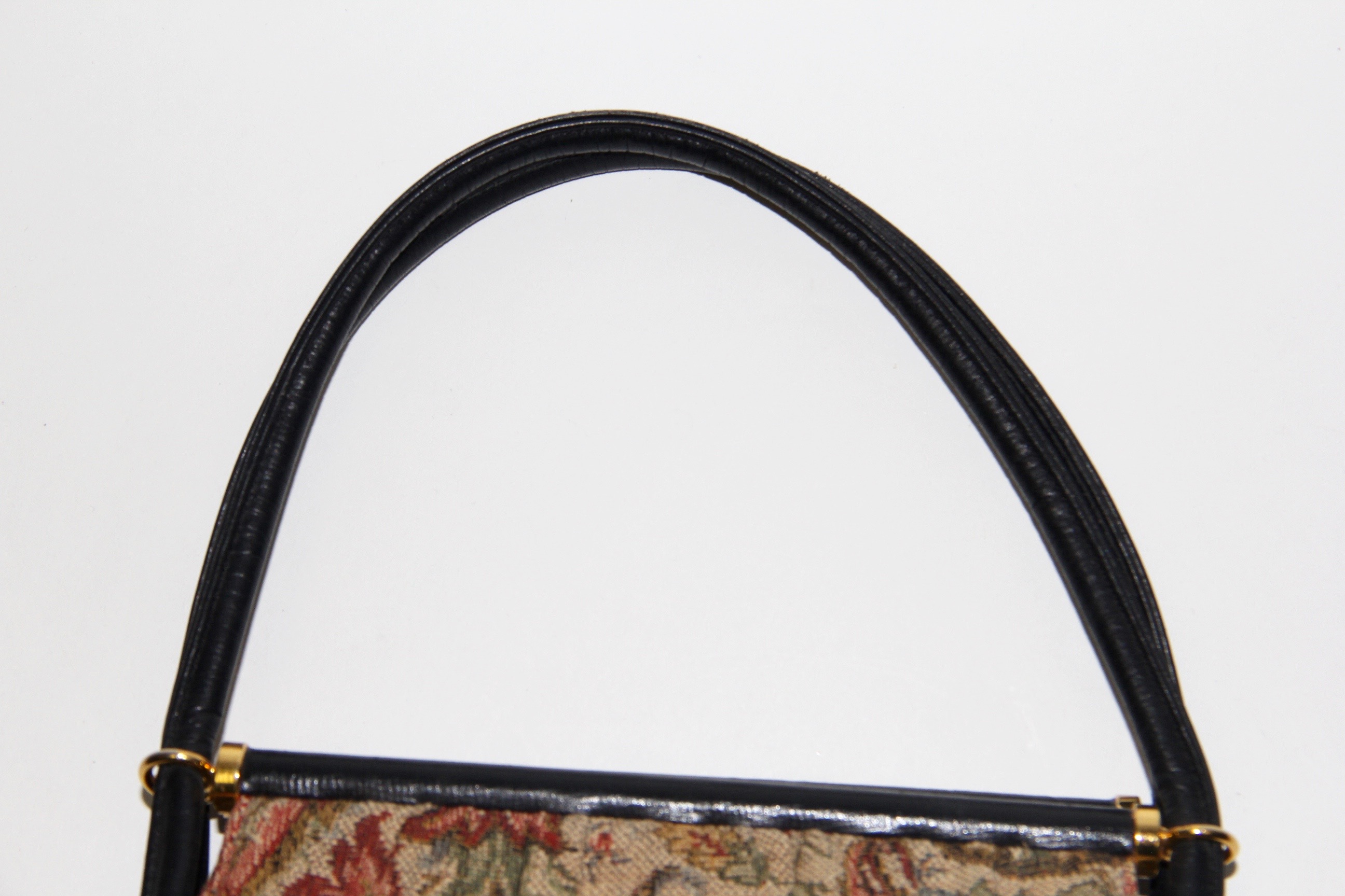 Morris Moskowitz "Regency Tapestry" Handbag with Leather Trim