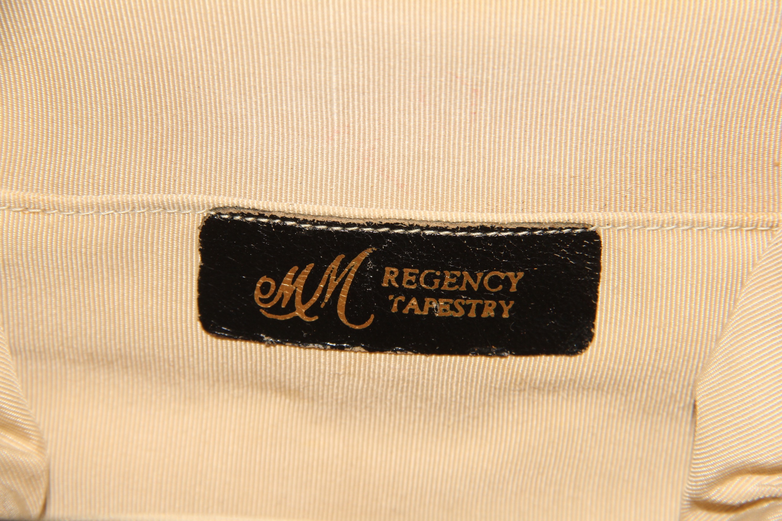 Morris Moskowitz "Regency Tapestry" Handbag with Leather Trim