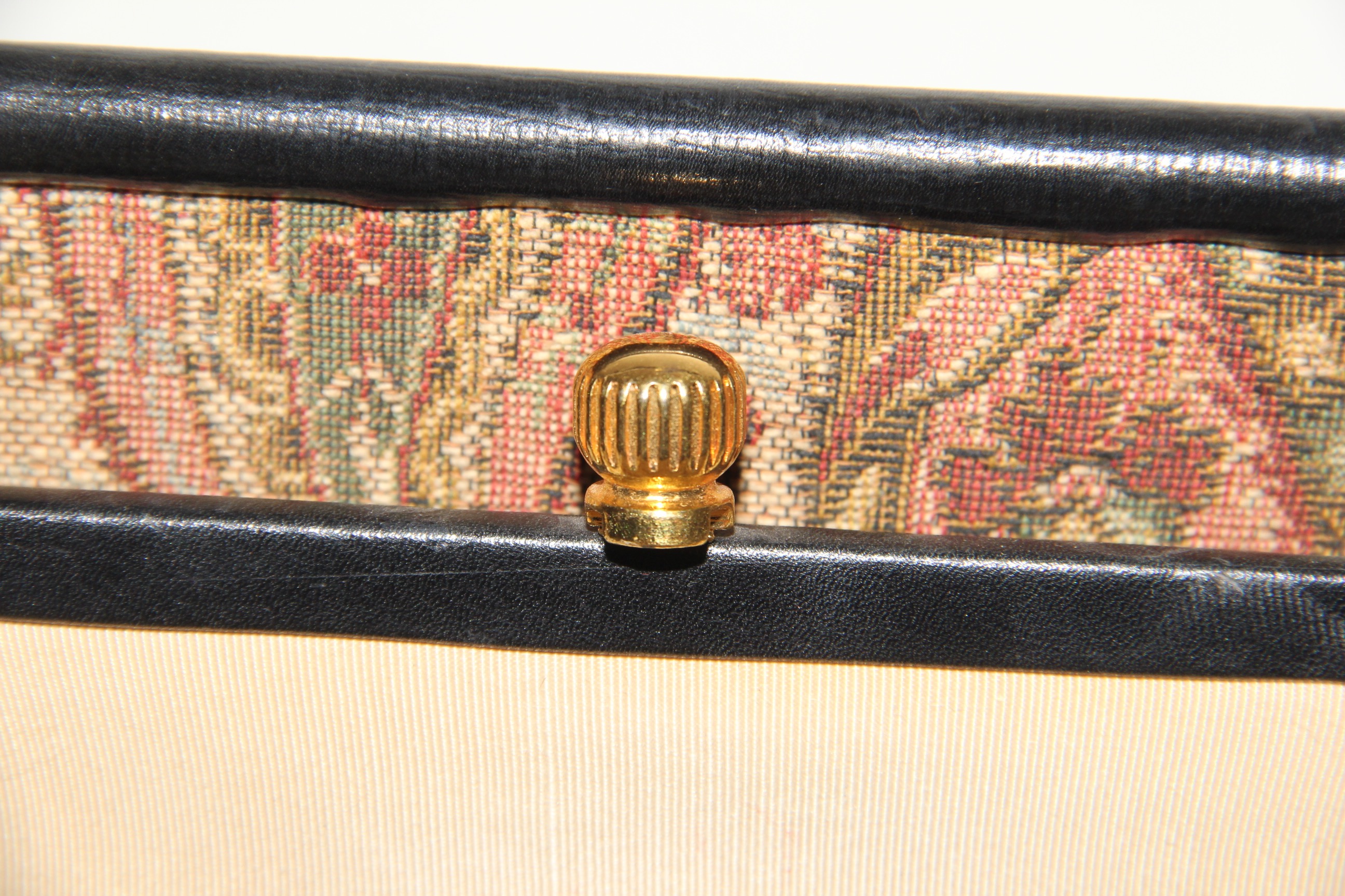 Morris Moskowitz "Regency Tapestry" Handbag with Leather Trim