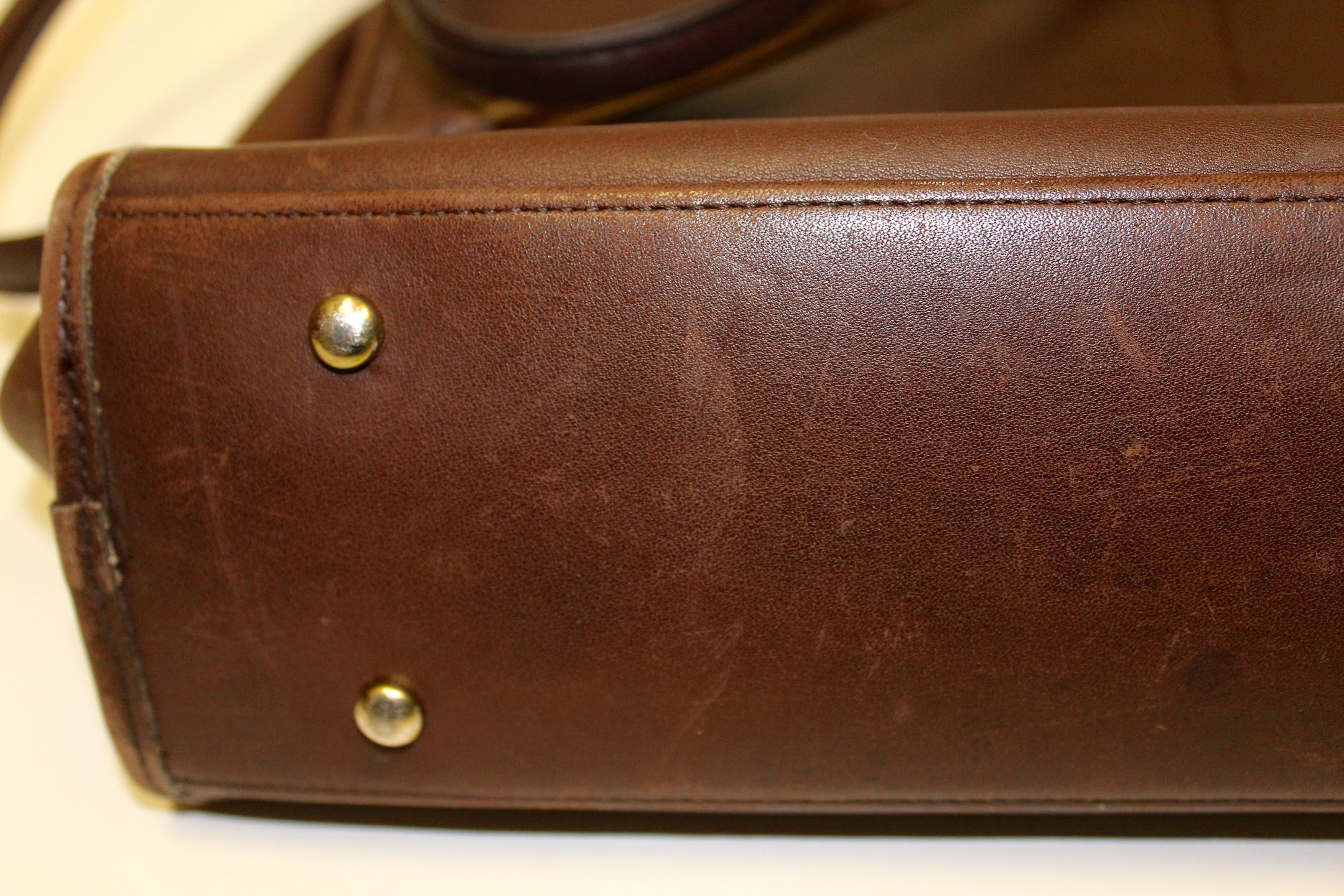 Brown Leather Coach Tote