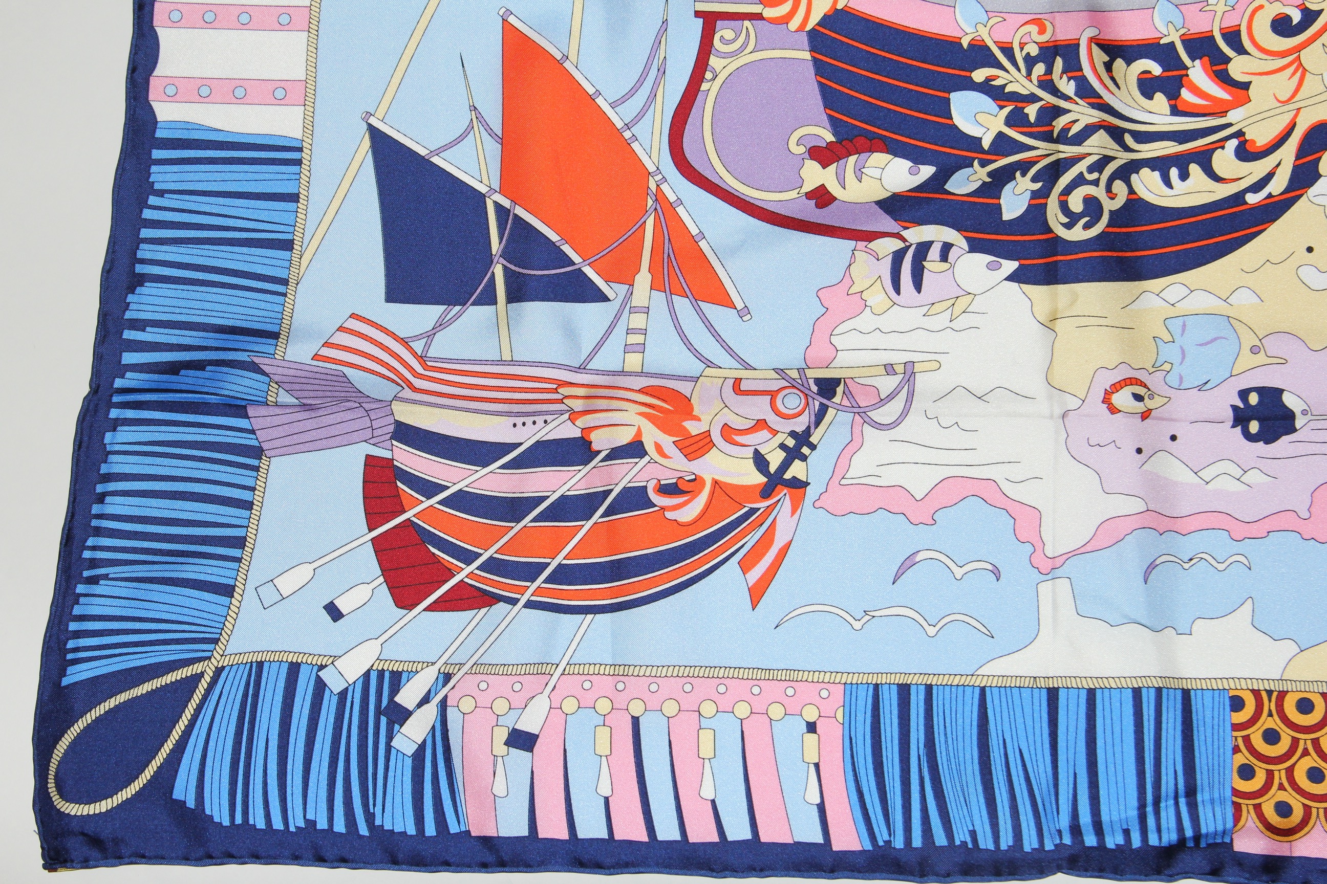 Silk Junk Ship Scarf