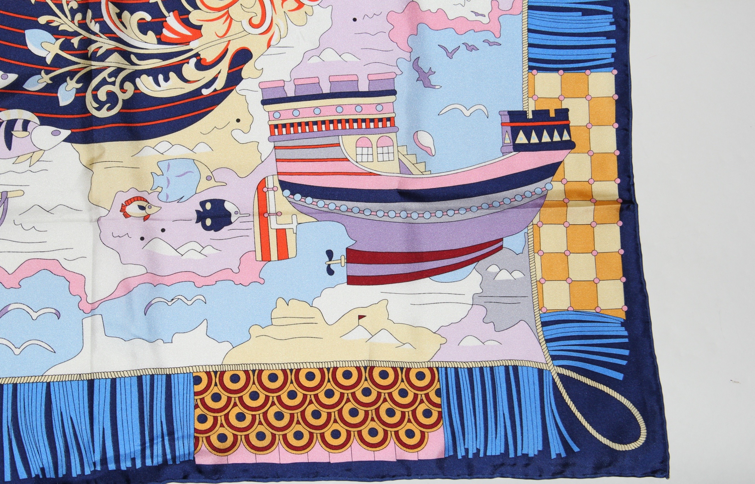 Silk Junk Ship Scarf