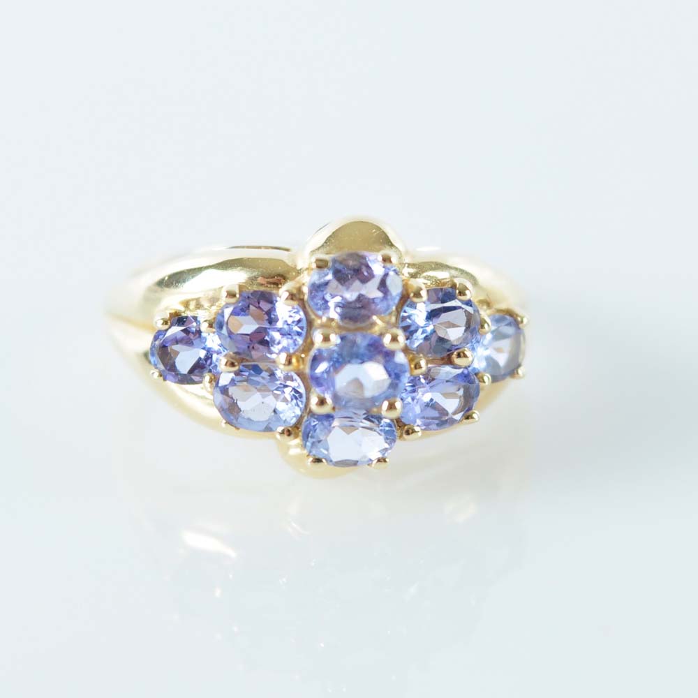 Tanzanite and Gold Ring