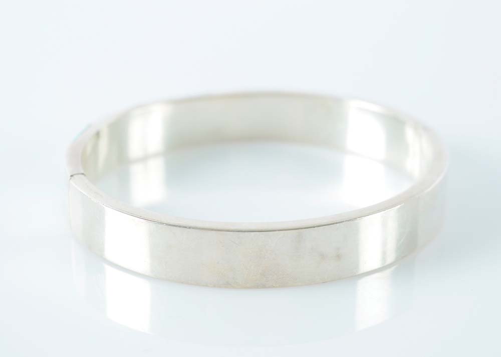 Turquoise and Mother of Pearl Sterling Silver Bracelet