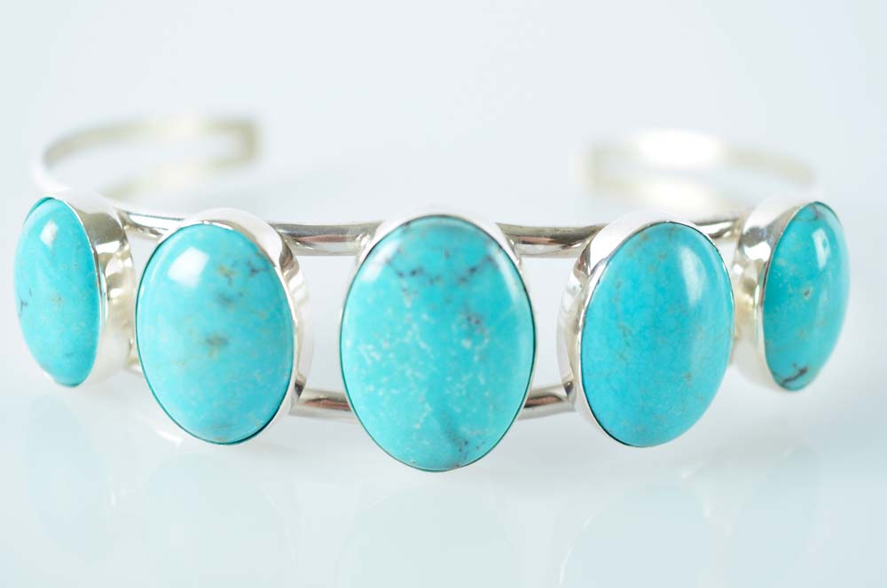 Sterling Silver and Turquoise Cuff
