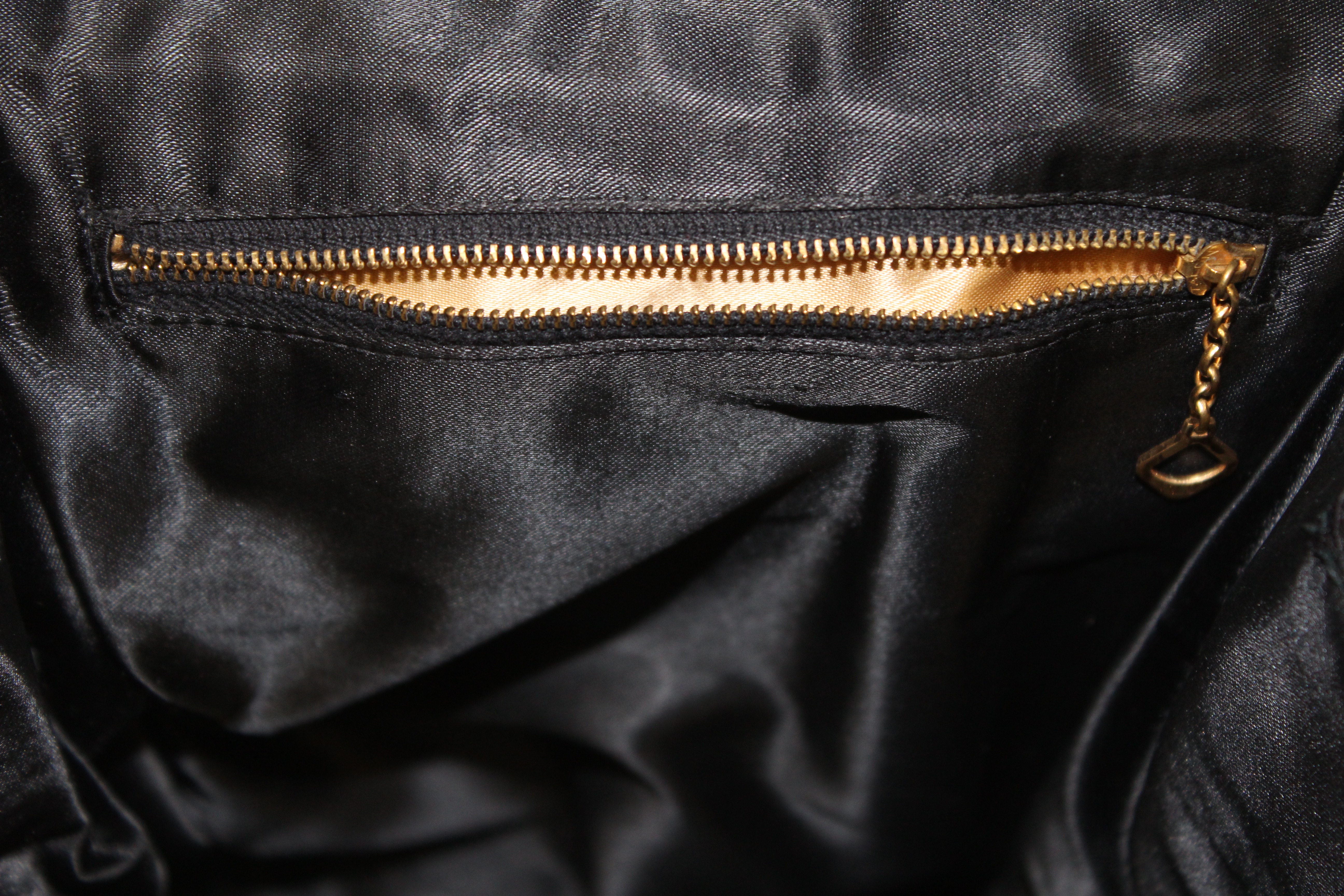 Vintage 1960s Black Leather Handbag by Lennox