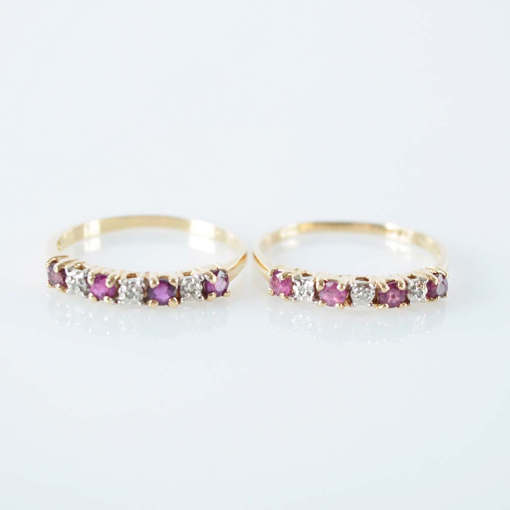 Matching Ruby and Diamond Rings