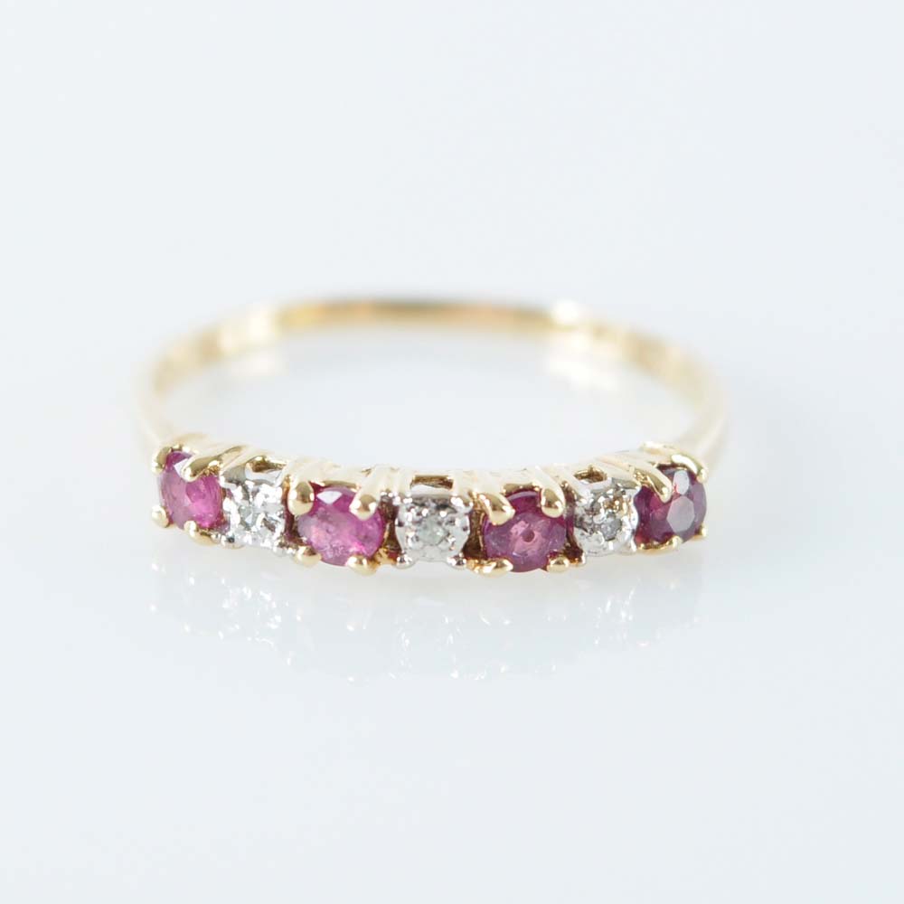 Matching Ruby and Diamond Rings