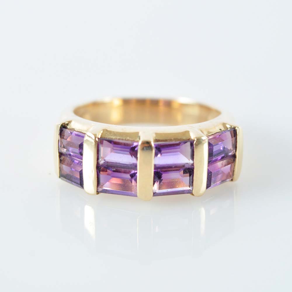 10K Gold and Amethyst Ring
