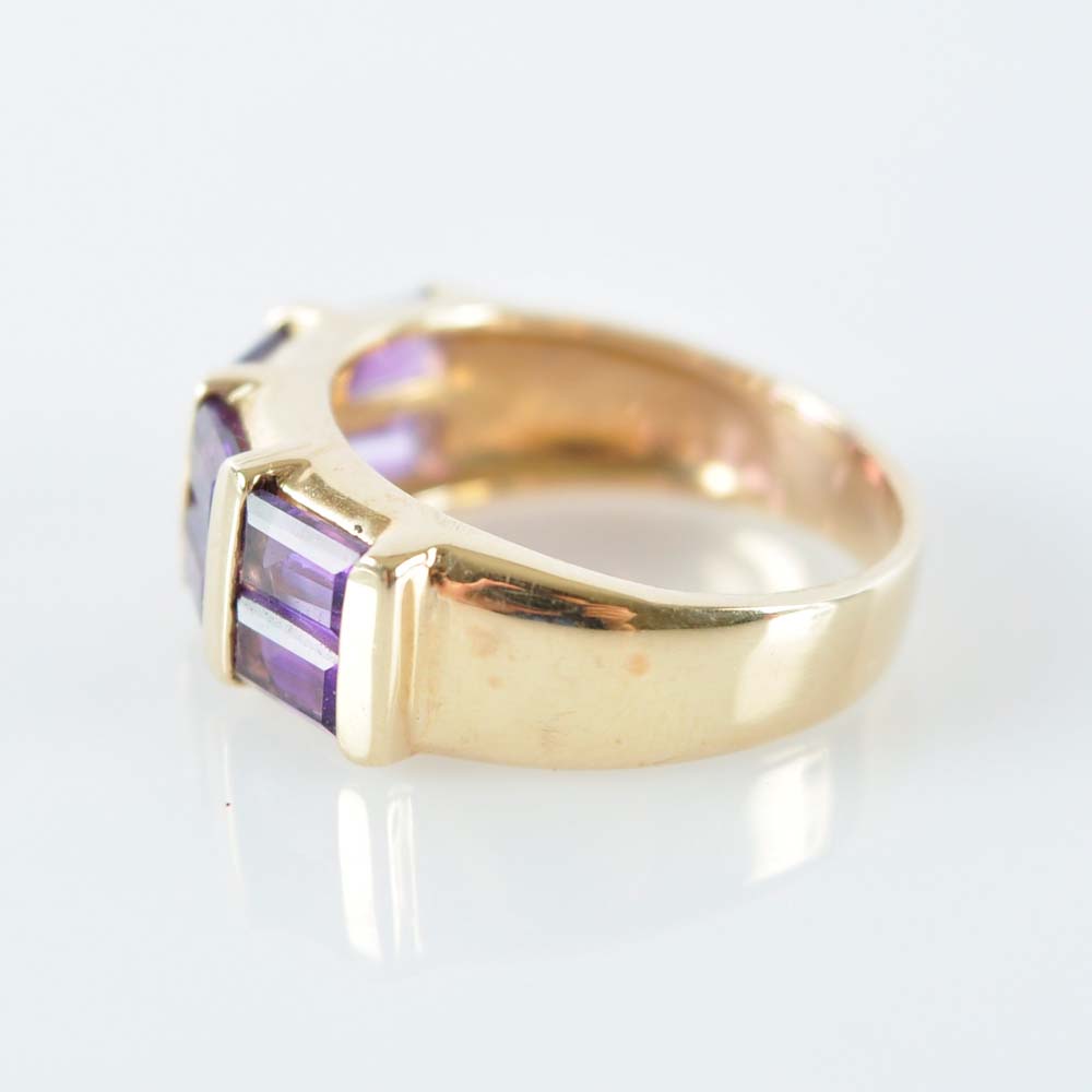10K Gold and Amethyst Ring