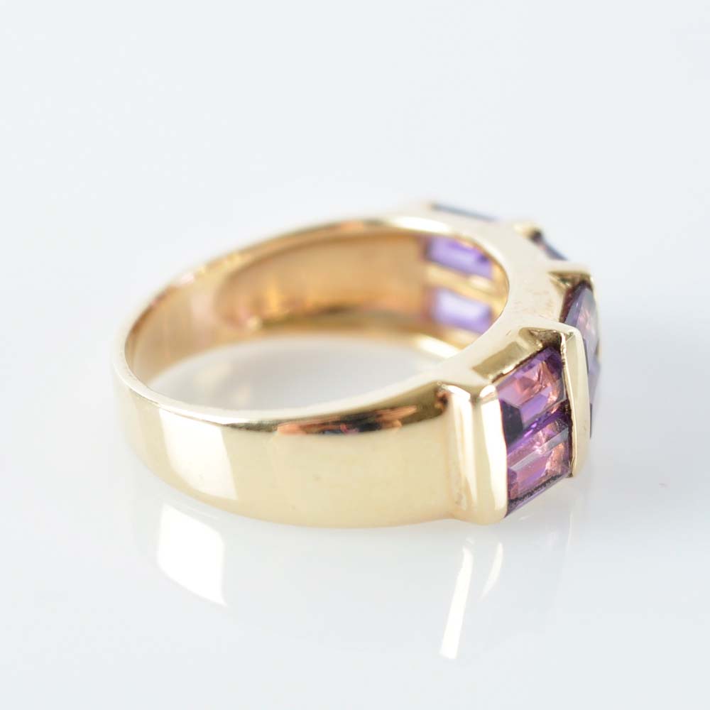10K Gold and Amethyst Ring