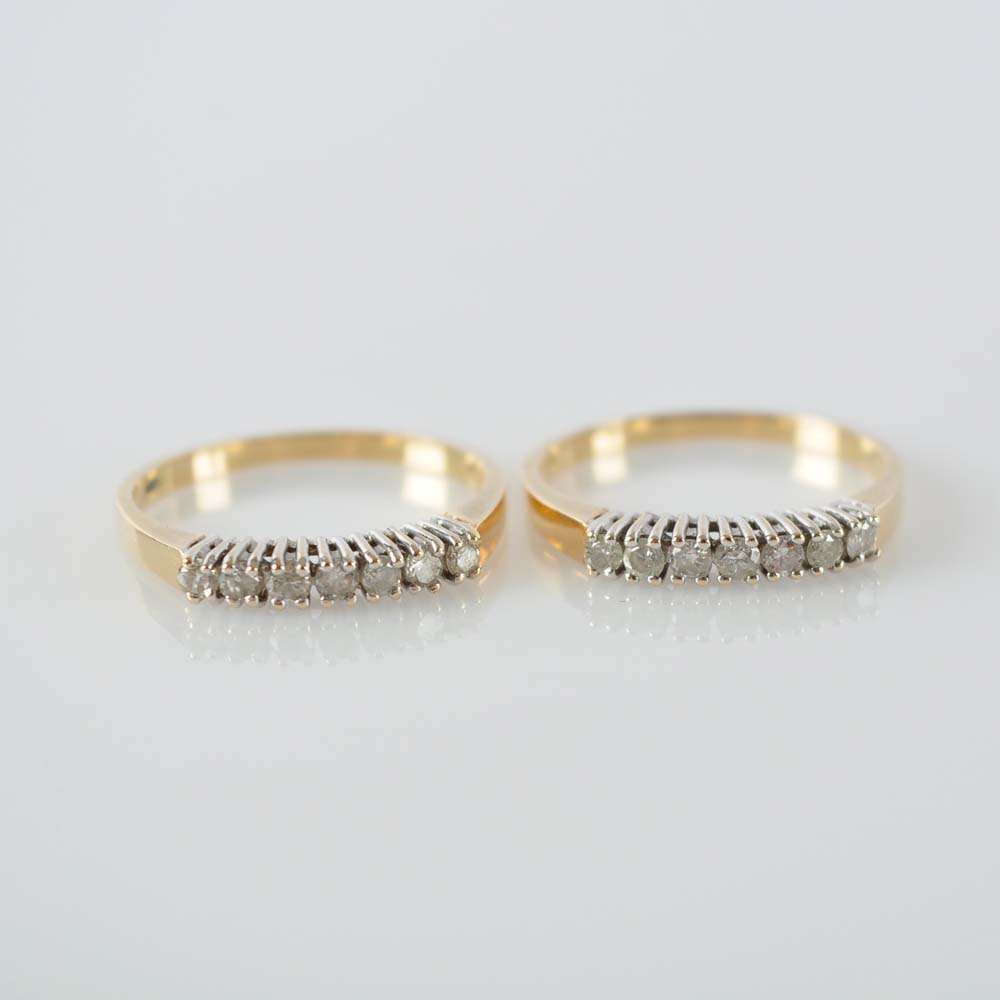 Matching Pair of Diamond Rings